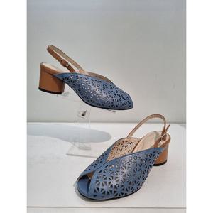 [에스콰이아][에스콰이아] 여성 펀칭 샌들 굽5센치 EQCMSD649 (P