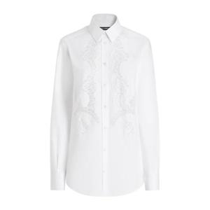 돌체앤가바나 화이트 자수 버튼업 칼라 셔츠 F5T32TFUEAJ W0800