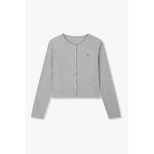 지컷 (7255340103) 핀코트 자수 리브드 버튼업 티셔츠