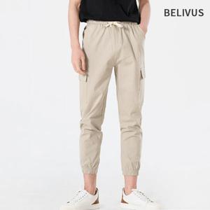[빌리버스]빌리버스 남성 린넨 조거팬츠 밴딩 카고 바지 BDM250