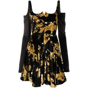 25 FW 베르사체진스꾸뛰르 체인 쿠틔르 긴소매 코르셋 드레스 75HAO914NS288 TP441857537