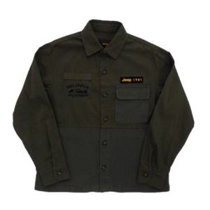 [지프]남여공용 트윌 배색 아우터형 야상 셔츠 자켓 (JM3SHU211)