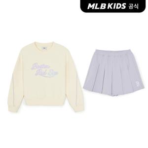 [MLB키즈 공식]26SS 스포티브 애슬레저 카라 맨투맨세트 (여아) BOS (L.Beige)7FS2A0361-43NBL