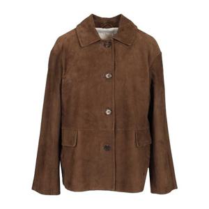 에스막스마라 버튼 클로저 플랩 포켓 스웨이드 재킷 2619441011