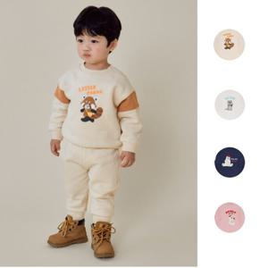 탑텐키즈 MKE4IP3301 공용 유아 멸종위기동물 라이트플리스 셋업