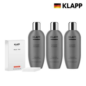 클랍 캐비어 파워 타임리스 캐비어 엘릭시어 에센스 기본구성 (3병 + 패드100매)