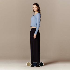 [지오다노/본사] 413504 여 와이드 플리츠 슬렉스