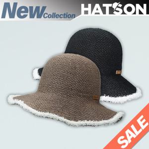 [햇츠온]HatsON 여성 여름 밀짚 벙거지 넓은 챙 모자 H1-2304 AA