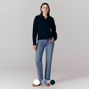 [지오다노/본사] 353907 여 14GG 케이블 폴로넥 스웨터