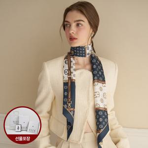 [선물포장+쇼핑백증정] 엘르 마리벨트스키니 실크 방도 스카프 SE349S301