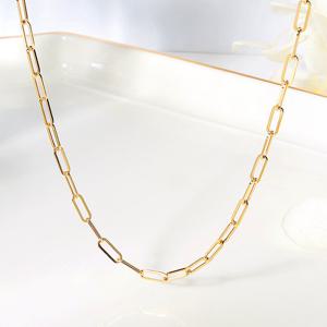 골드팡 14k 씬스틸러 클립체인 목걸이