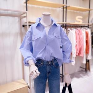 [시에로]SK2SHF21M_아웃포켓 크롭 셔츠