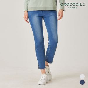 [크로커다일레이디] 싱글컷뒷밴딩데님팬츠_CLBMDP101