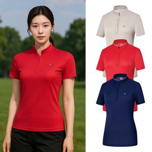 콜핑 2102TK558W 흡습속건 하이쿨 기능성 반팔 여성 여름 등산 반집업 티셔츠