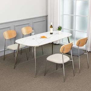 프랑크 세라믹 1600X800 타원형 헌터 4인 식탁 세트