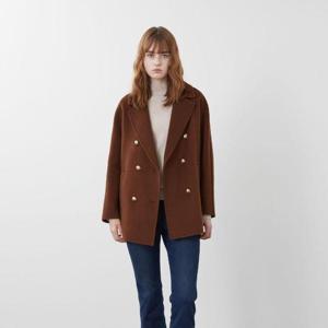 올리비아로렌 HC03 클래식한 더블 여밈 하프 코트 VVCEA3W9471