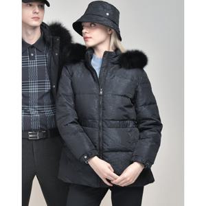 닥스 골프 여성 24FW 가격인하PREMIUM 차콜그레이 130주년 패턴 구스다운 중힙 점퍼 DNJU4D755CG