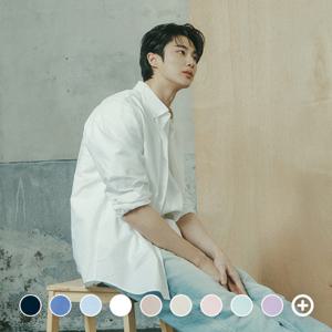 [지오다노/본사] 045501 변우석 옥스포드 긴팔 셔츠 (솔리드)_12color