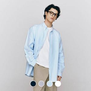 [지오다노/본사] 045503 옥스포드 오버사이즈 긴팔 셔츠