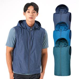 콜핑 남성 봄 펀칭 은은한 스트라이프 등산 경량 조끼 KSC713TV7M