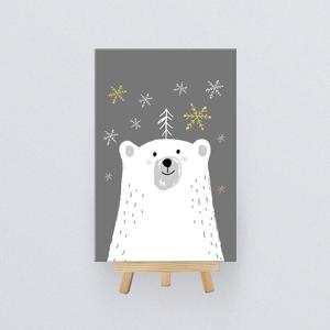 아이러브페인팅 DIY미니이젤형 보석십자수 10x15cm 눈과 북극곰