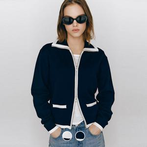 [지오다노/본사] 355506 여 12gg 자카드 티핑 투웨이 집업 가디건