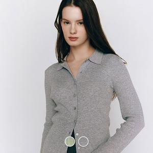 [지오다노/본사] 355517 여 14gg 립 골지 카라넥 가디건