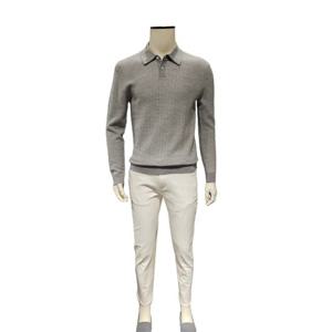 [바쏘]바쏘춘하여름까지착장가능한 그레이고급울소재니트긴팔넥카라티(ZBS5TW99)