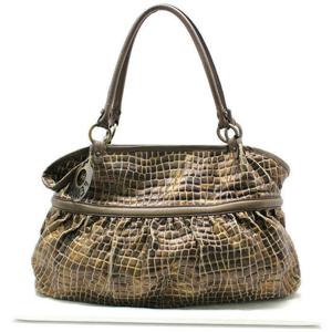 (명품) 펜디 8BH186 브라운 메탈릭 쉐프 라지 숄