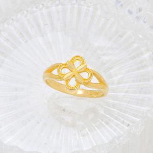 여자 순금 반지 3.75g [클로버 블룸]