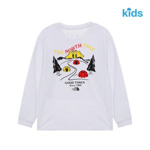 노스페이스키즈 캠프아웃 긴팔 라운드티-NT7TR01T