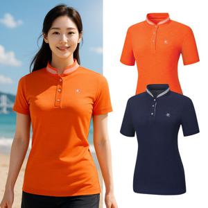 콜핑 여성 하이쿨 메쉬 스판 등산 반팔 카라 티셔츠 KSC474PT3W