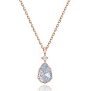 [로이드] 주문제작 퓨어드롭 물방울 탄생석 3월 목걸이 LNT21079T