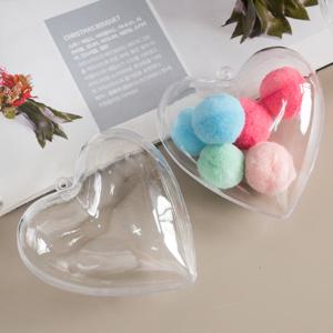 아크릴 케이스 투명 하트 중 8cm (4개입) 캡슐 장식 소품 인테리어 만들기 부자재 재료 diy