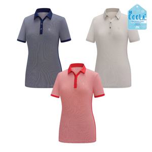 콜핑 여성 하이쿨 흡한속건 등산 반팔 카라 티셔츠 KSC492UT0W