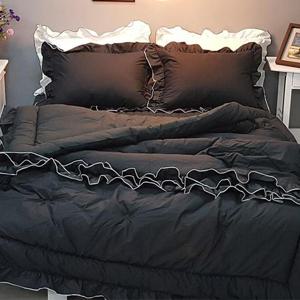 프릴레이스 60수 고밀도 순면 차렵이불패드세트 K