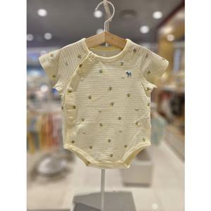 블루독베이비[hu] 25.SS YE)허니비반팔바디수트 45370-040-10 반팔수트 여름우주복 여름수트 출산선물