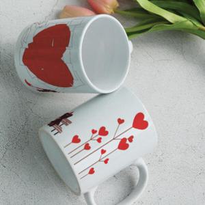 아트박스/꾸밈 if050-디자인머그컵2p-두곰돌이와하트