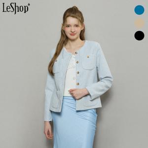 [르샵]골드 버튼 잔체크 트위드 자켓 (BP2JK015A)