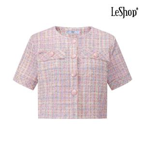 [르샵]트위드 크롭 반팔 자켓 (BP4JK005A)