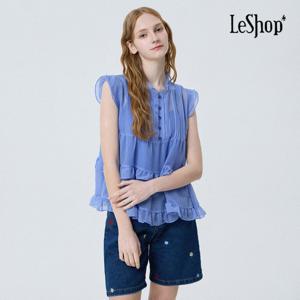 [르샵]잔체크 프릴 나시 블라우스 (BP5BL026A)