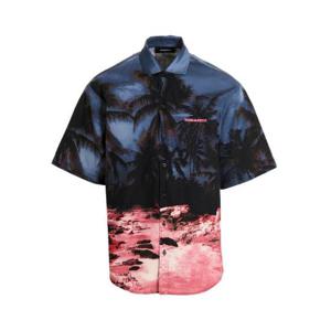 Dsquared2 야자수 프린트 버튼 셔츠 S74DM0704S76485 001S TP934669144