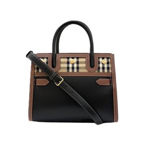 [버버리]레더 빈티지체크 투핸들 타이틀백 미니 80252661