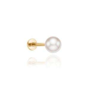 미니골드 14k 화이트펄4.0mm트라거스피어싱 ENOM4233