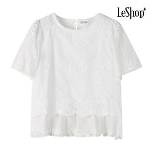 [르샵]퓨어 프릴 펀칭 블라우스 (BP7BL001A)