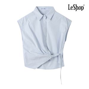 [르샵]카라넥 페미닌룩 버튼 벨트 셔츠 (BP7BL014A)
