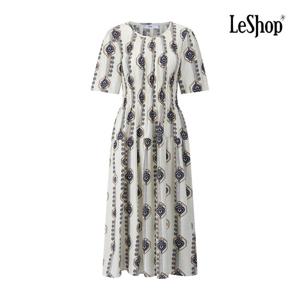 [르샵]에스닉 스모크 노카라 원피스 (BP7OP020A)