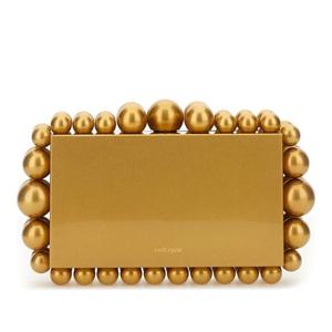 컬트가이아 골드 렉탱귤러 스페리컬 비즈 클러치 CL3682MT2066