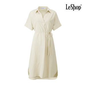 [르샵]트임 카라넥 허리 스트랩 플레인 원피스 (BP7OP034A)