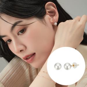 [티르리르]14K 골드 아우라 펄 핵진주 8mm 귀걸이 TESK4G21089S-8